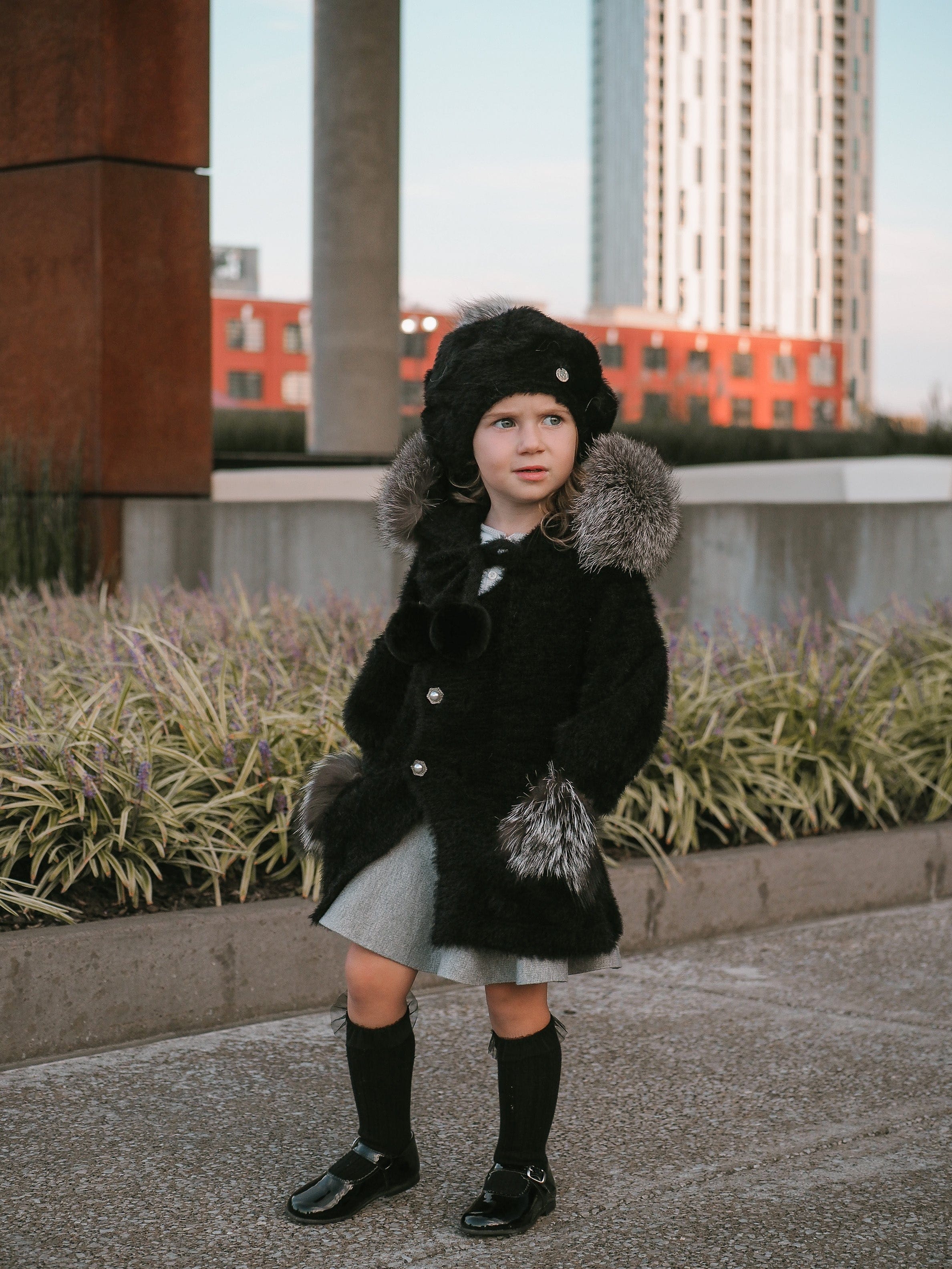 Milana Noir Sweater Coat - Petite Maison Kids