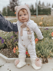 Dusty Pink Cashmere Teddy Hat - Petite Maison Kids