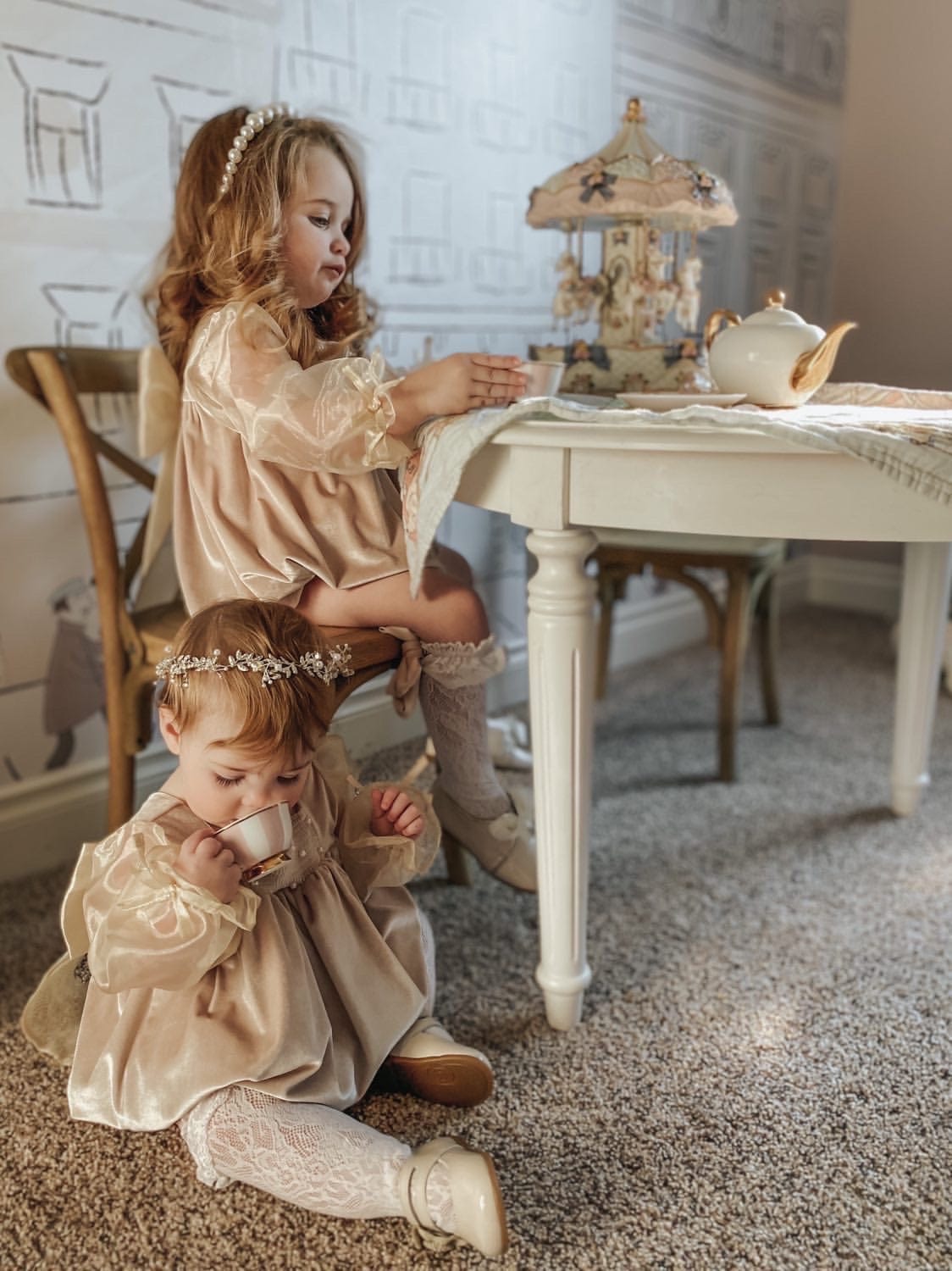 Helena Velour Romper - Petite Maison Kids