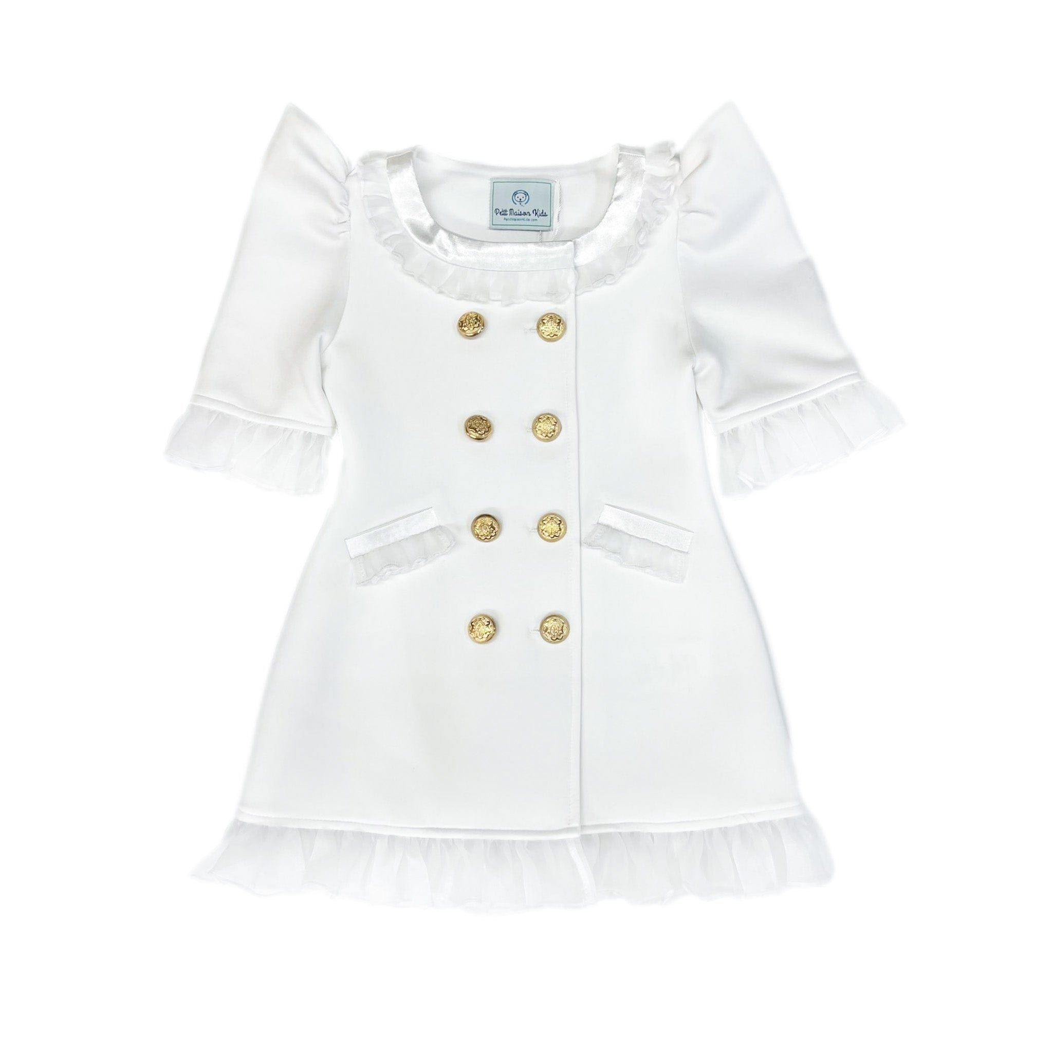 White Tuxedo Dress - Petite Maison Kids