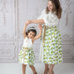 Amalfi Lemon Print Linen Mom Dress
