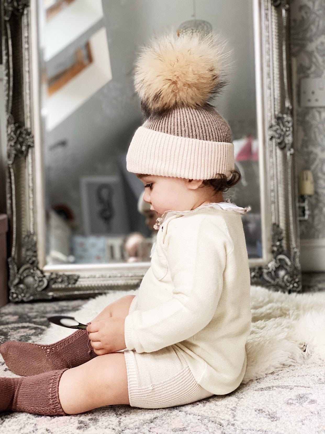 Two Toned Angora Hat - Petite Maison Kids