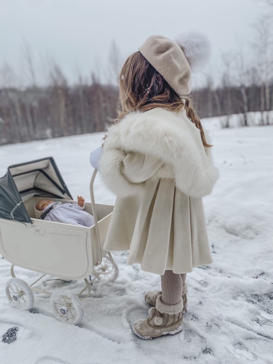 Cream Wool Beret - Petite Maison Kids