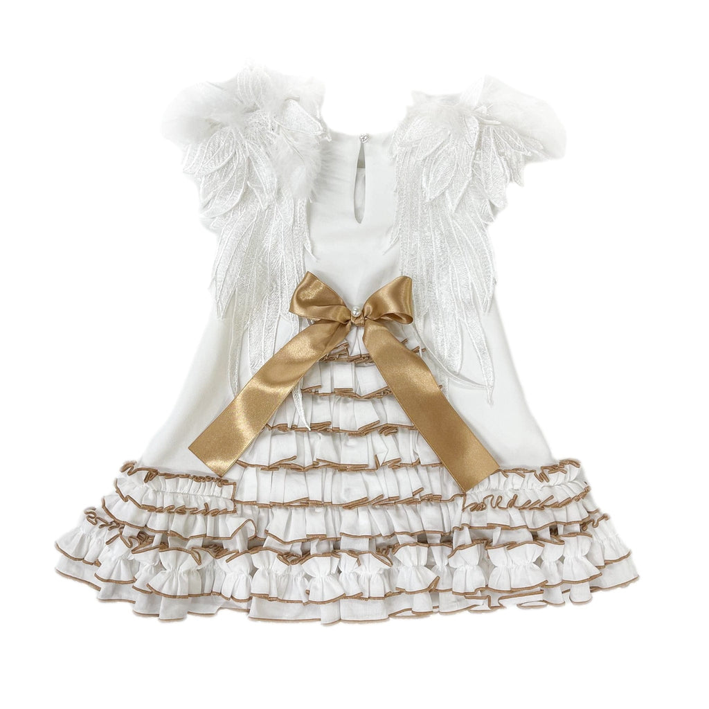 Angelina White Feather Wings Dress – Petite Maison Kids