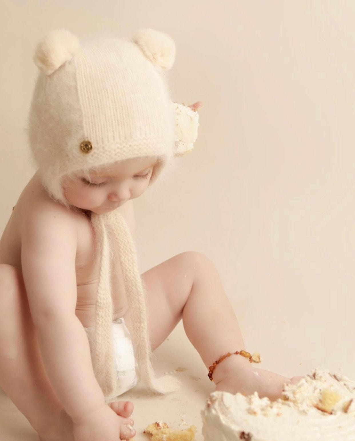 Oatmeal Cashmere Teddy Hat - Petite Maison Kids