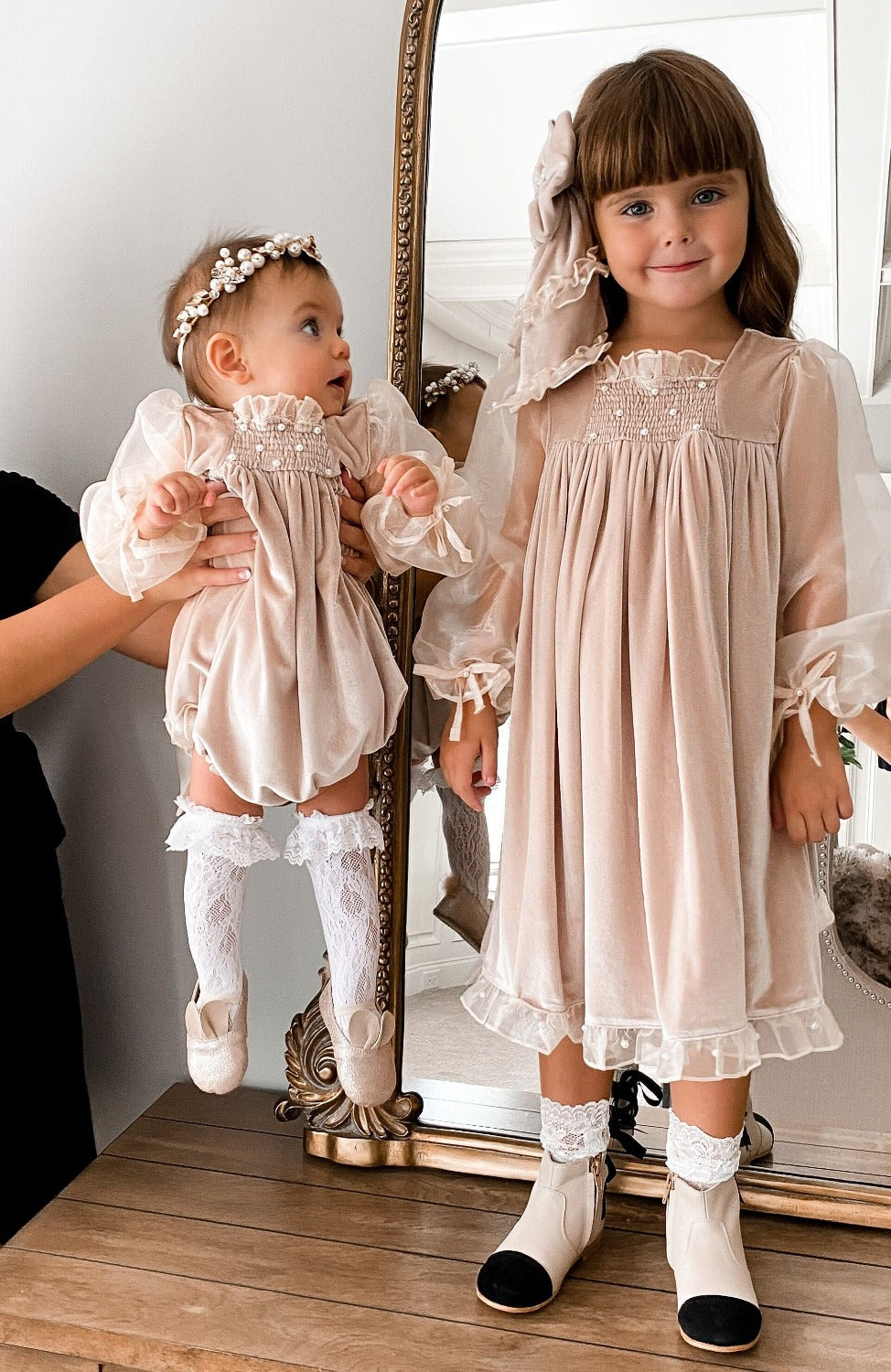 Helena Velour Dress - Petite Maison Kids