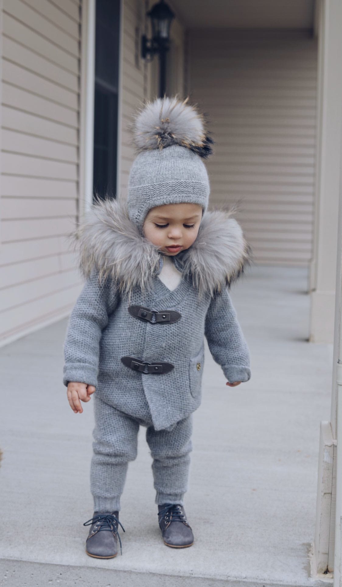 Knit Cashmere Pom Pants - Petit Maison Kids