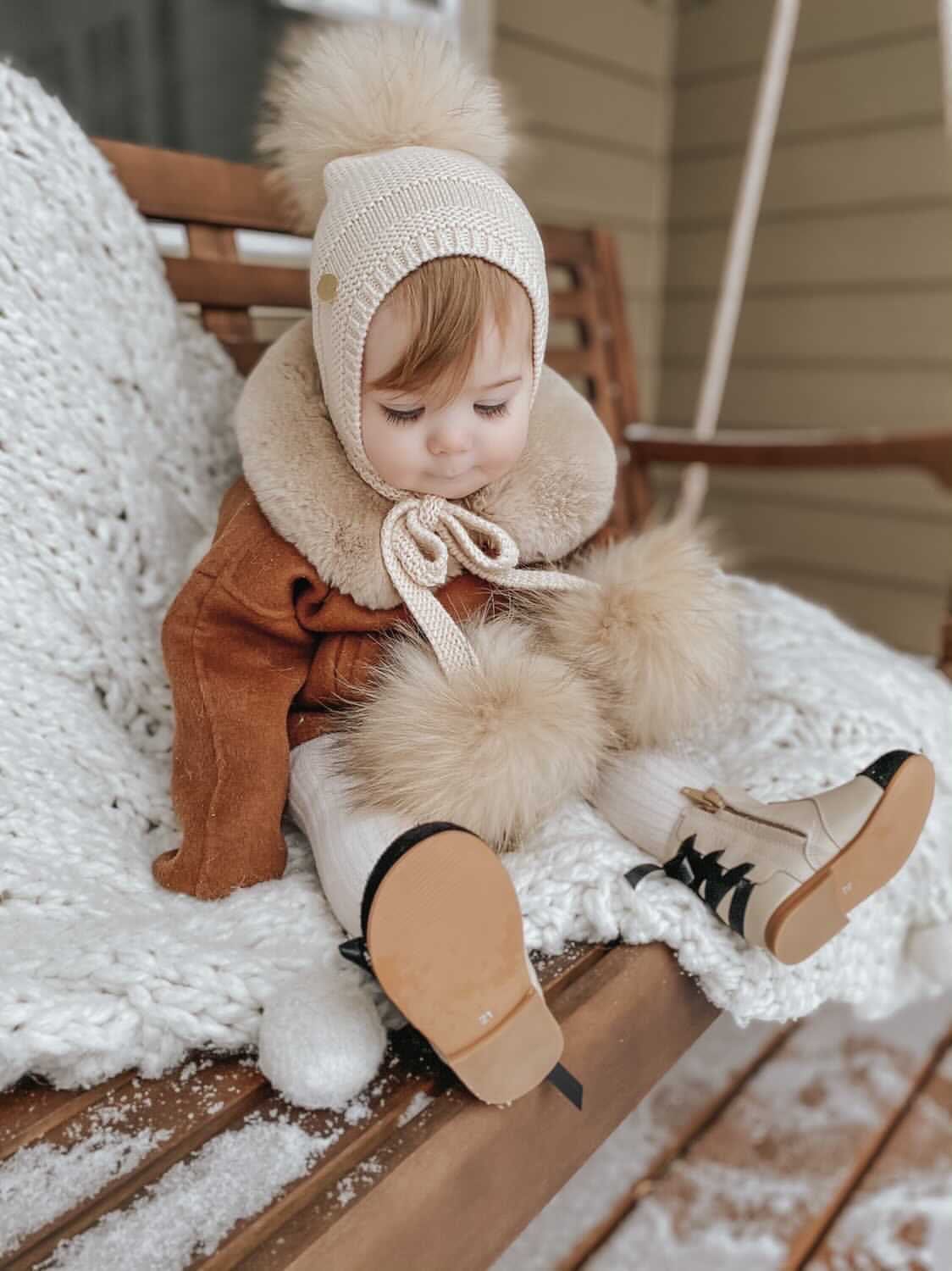 Pasha Three Pom Hat - Petite Maison Kids