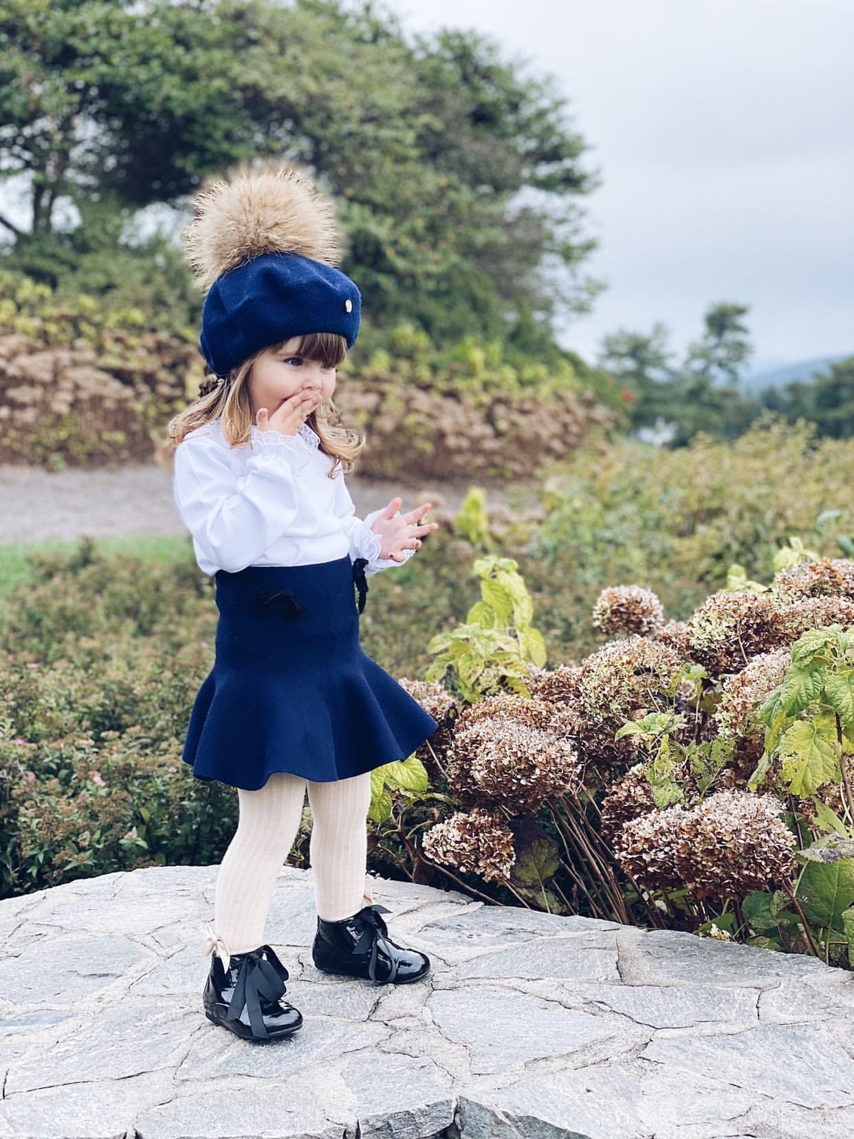 Wool Beret with Pom Pom - Petit Maison Kids