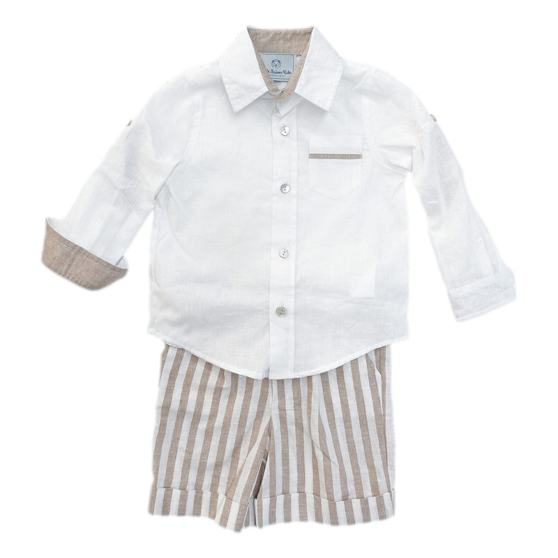 Ashton Striped Linen Shorts and Top Set