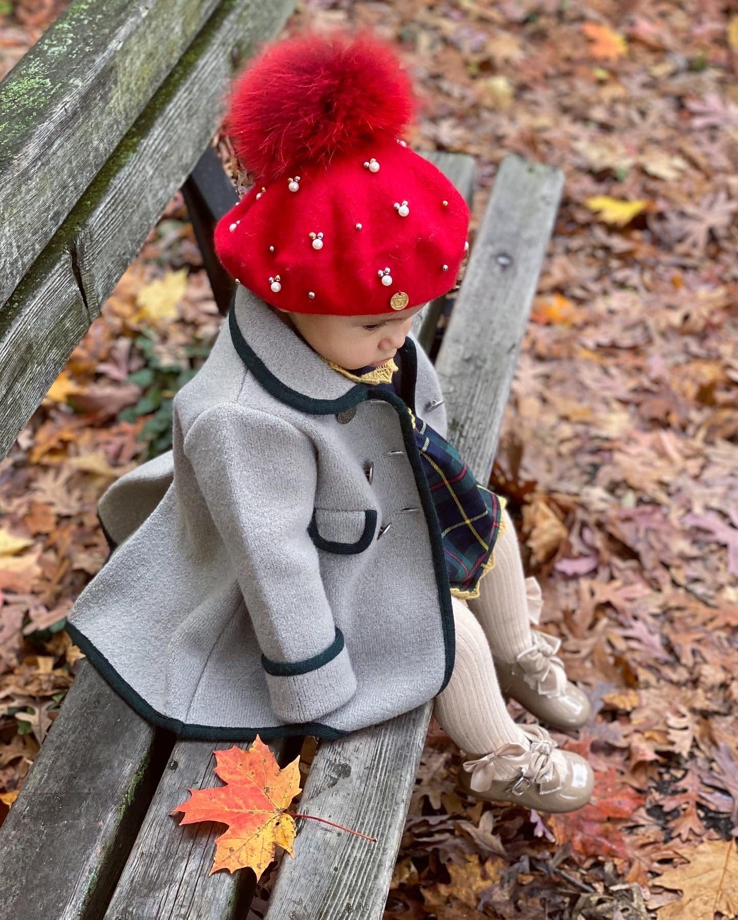 Baby Wool Berets with Pearls - Petit Maison Kids