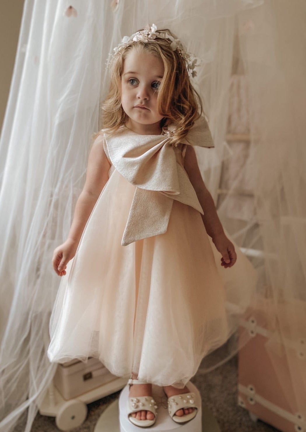 Jackie Peach Dress - Petite Maison Kids