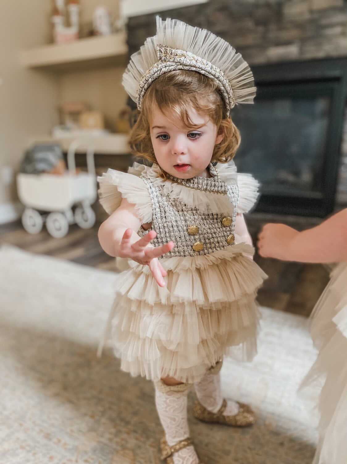 Fira Tweed Romper - Petite Maison Kids