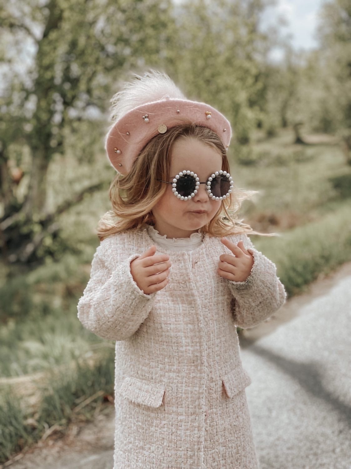 Baby Wool Berets with Pearls - Petite Maison Kids