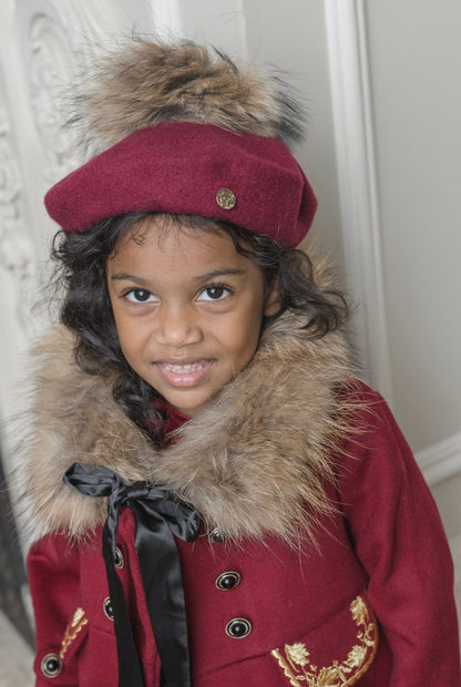 Wool Beret with Pom Pom - Petite Maison Kids