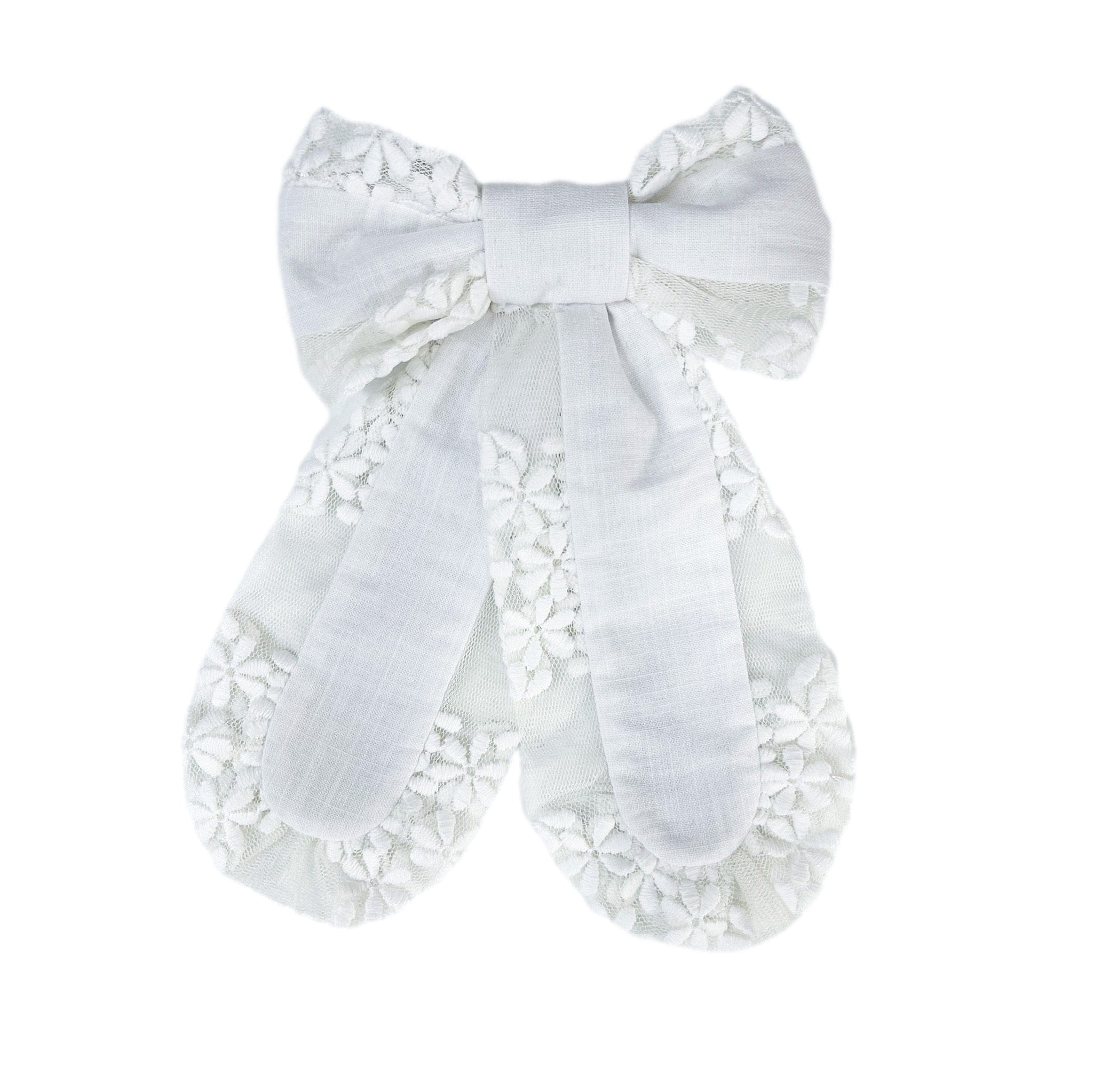 Katherine Linen Hair Bow - Petite Maison Kids