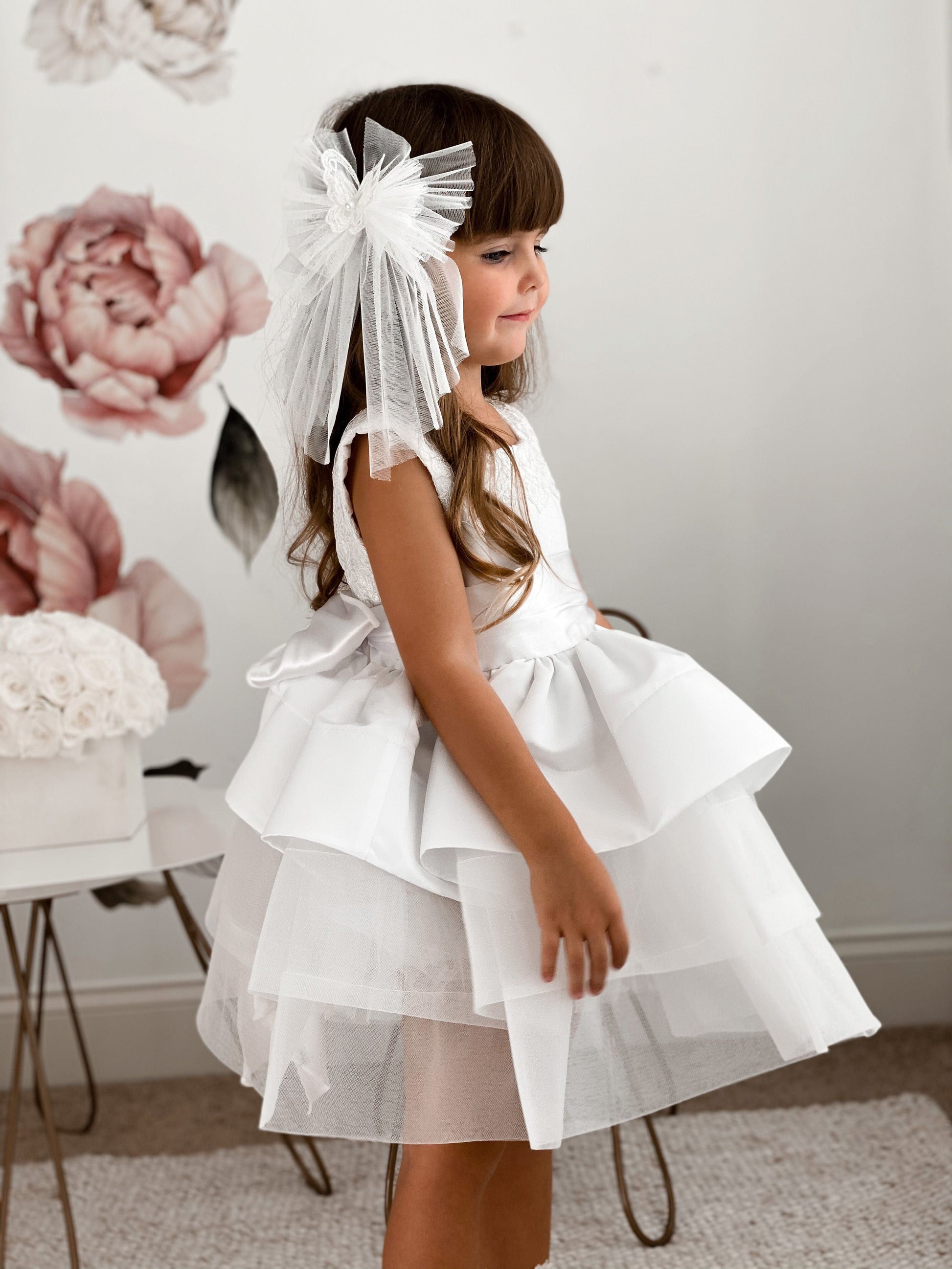 Butterfly Tulle Hair Bow - Petite Maison Kids