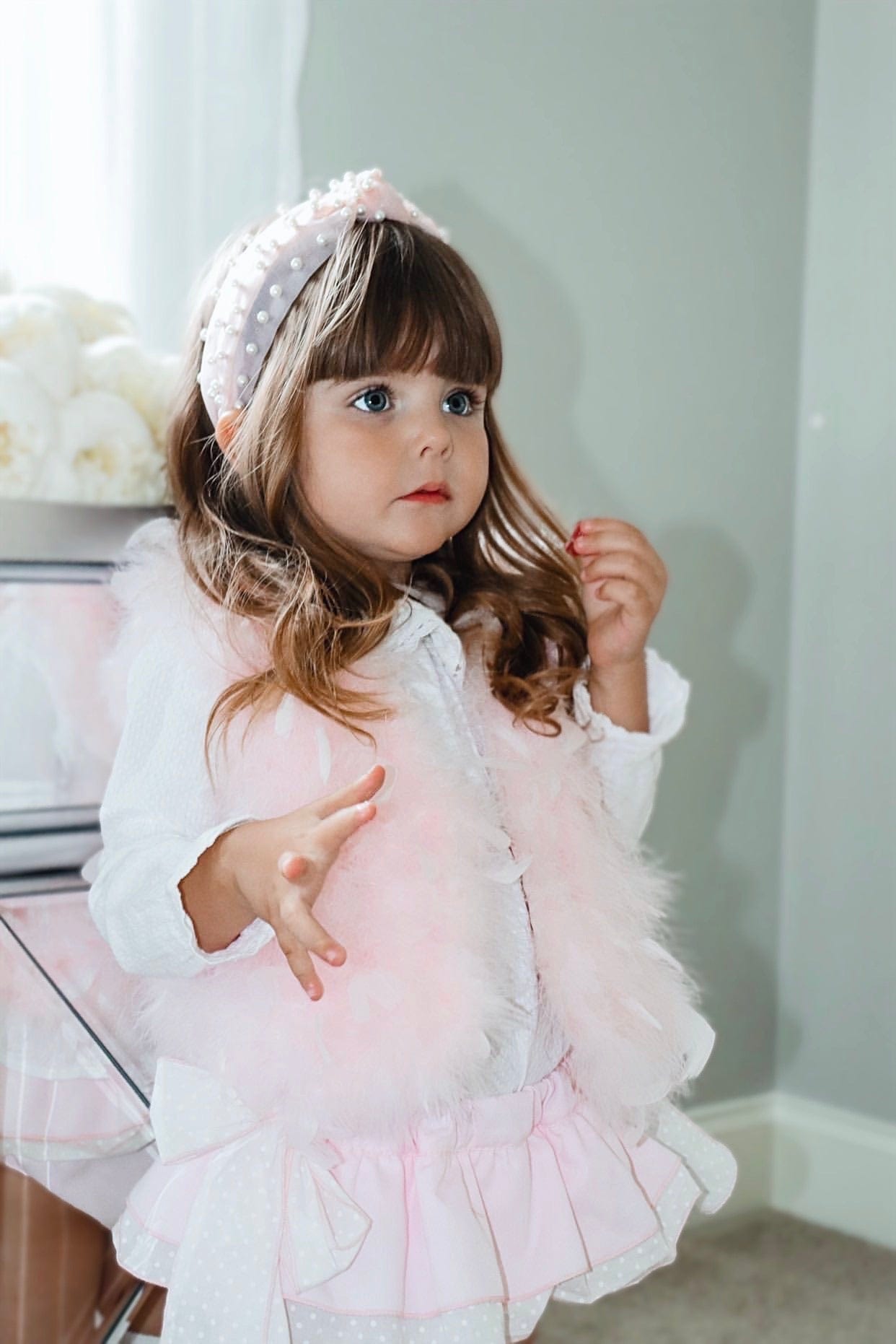 Pink Feather Vest - Petite Maison Kids