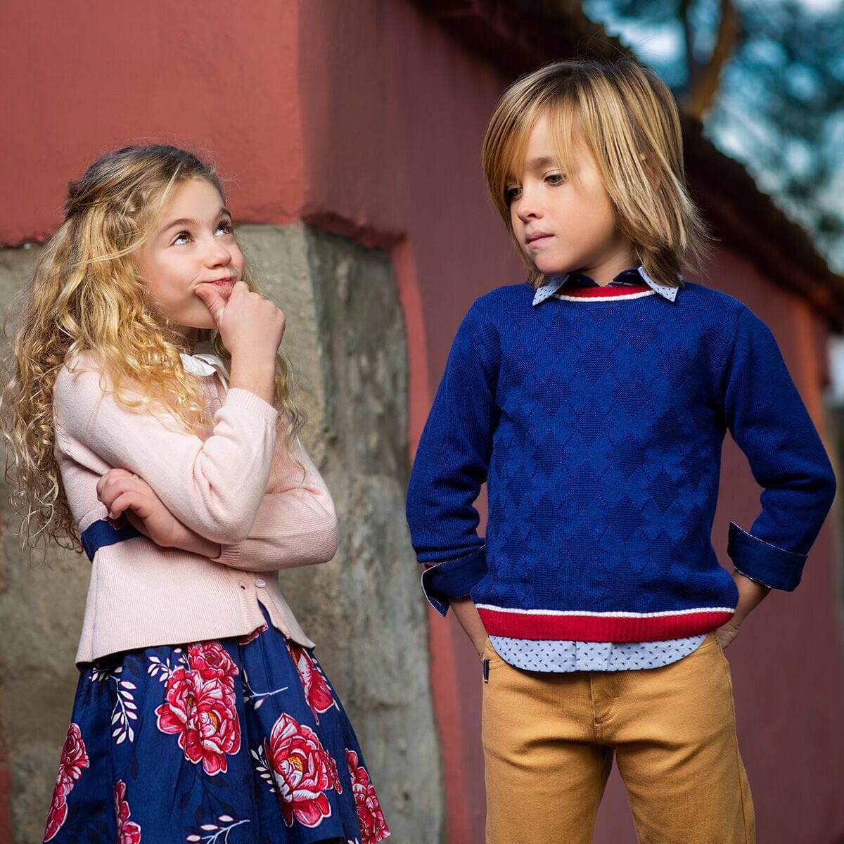 Blue and Red Sweater - Petit Maison Kids