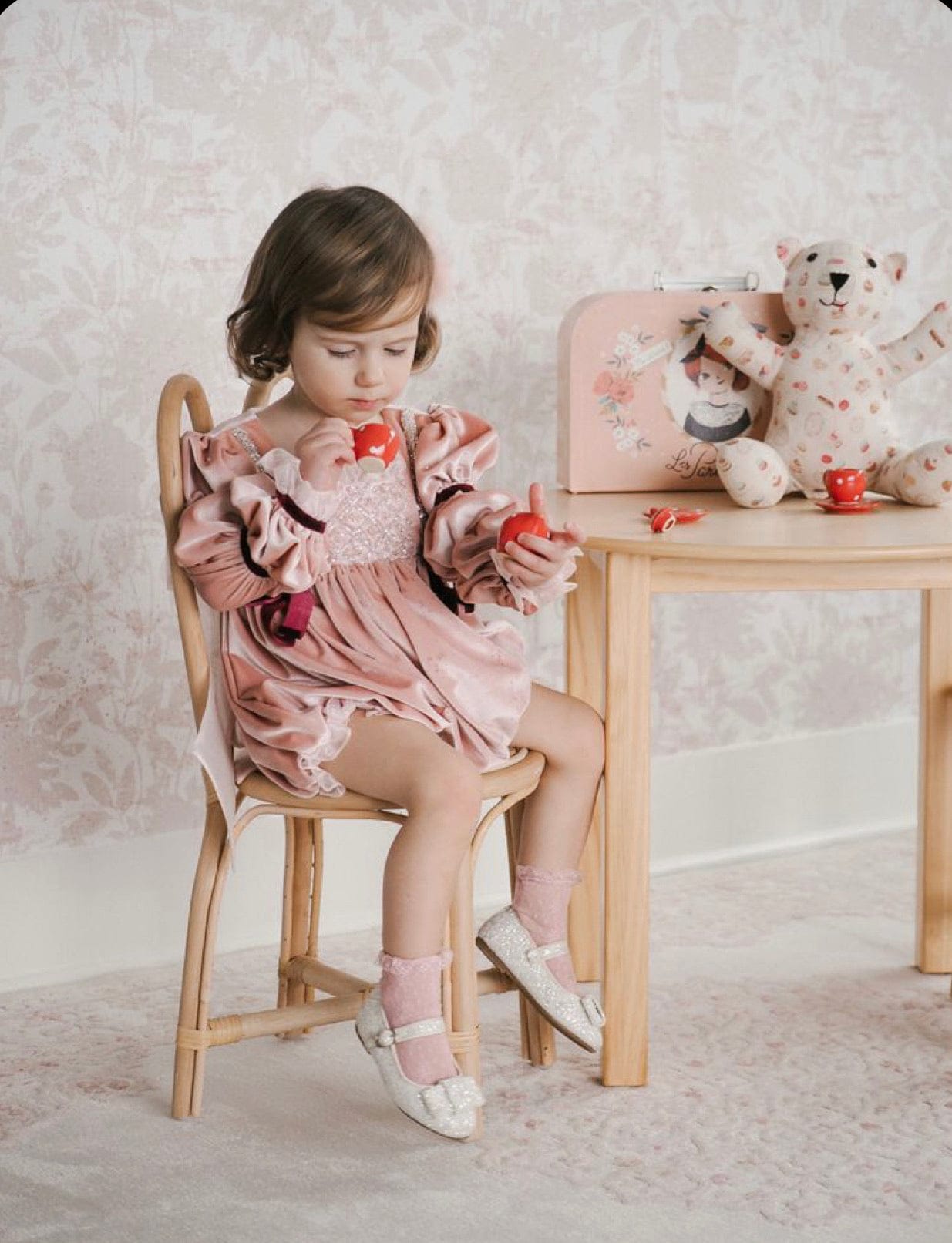 Juliette Velvet Romper - Petite Maison Kids