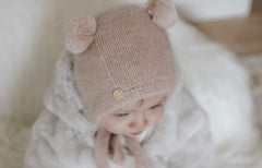 Dusty Pink Cashmere Teddy Hat - Petite Maison Kids