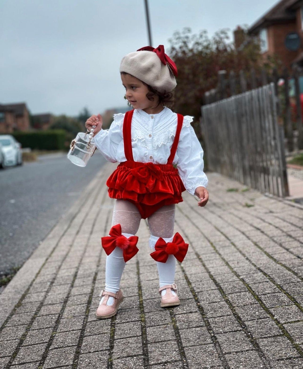 Lana Ruffle Socks with Poms and Bows - Petite Maison Kids