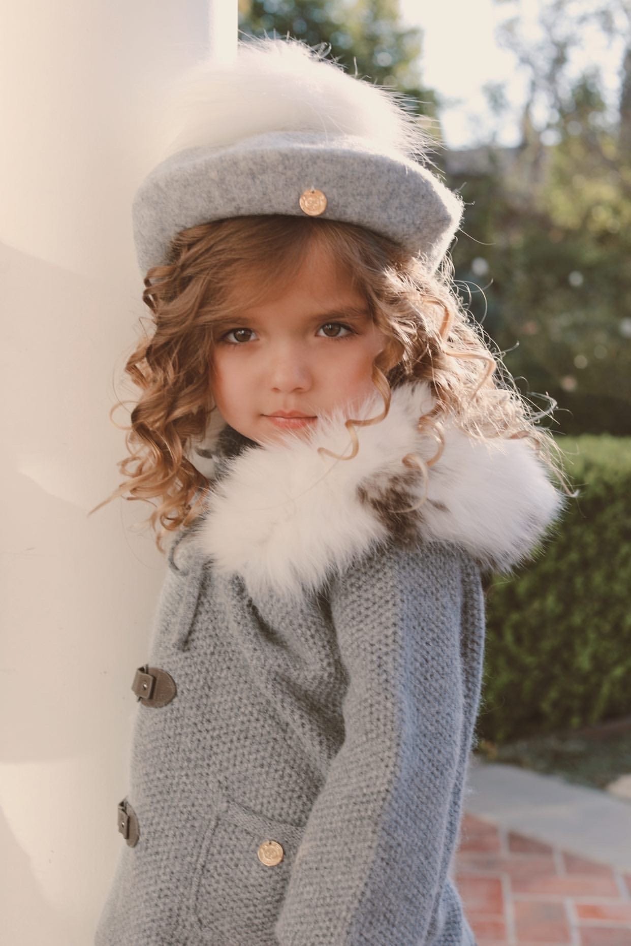 Wool Beret with Pom Pom - Petit Maison Kids