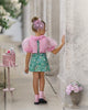 Eva Skirt and Blouse Pink and Green Floral Tulle Set