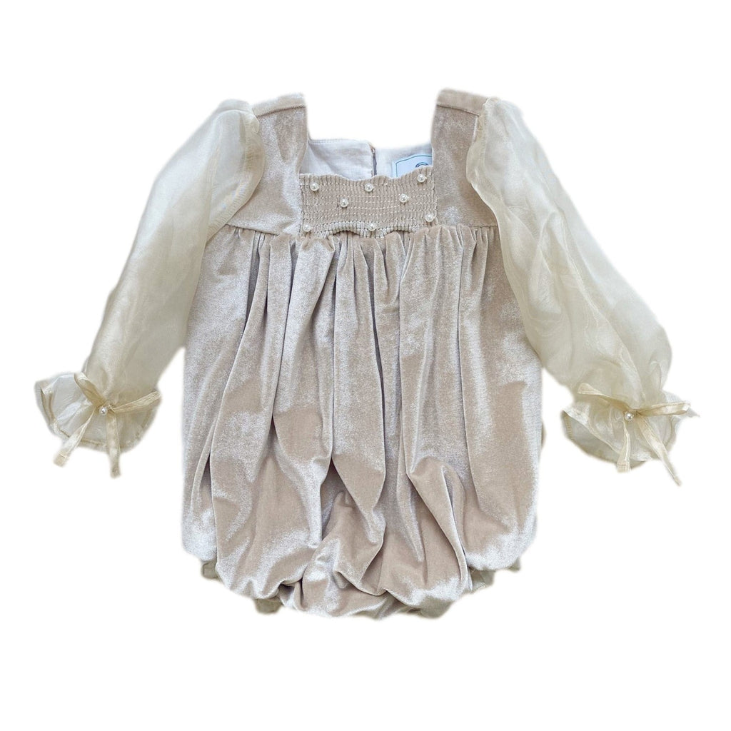 Helena Velour Romper - Petite Maison Kids