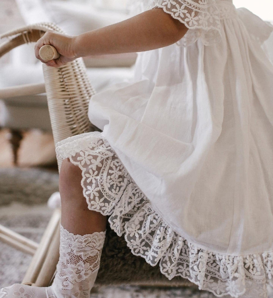 Katherine Embroidered Linen Dress – Petite Maison Kids