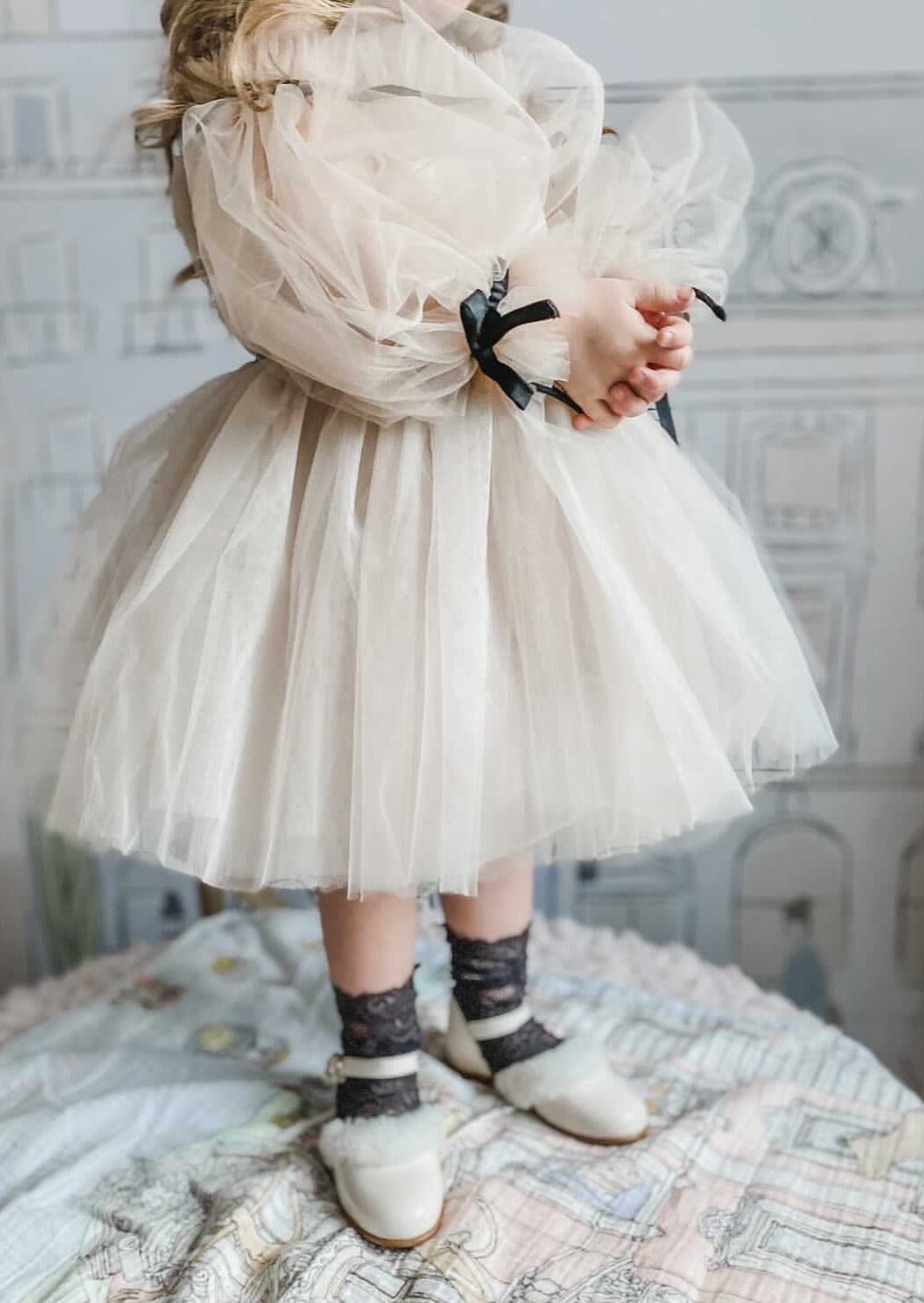 Coco Caramel Tulle Dress - Petite Maison Kids