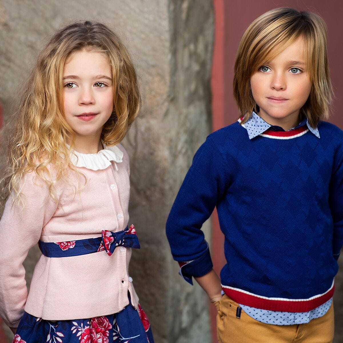 Blue and Red Sweater - Petit Maison Kids