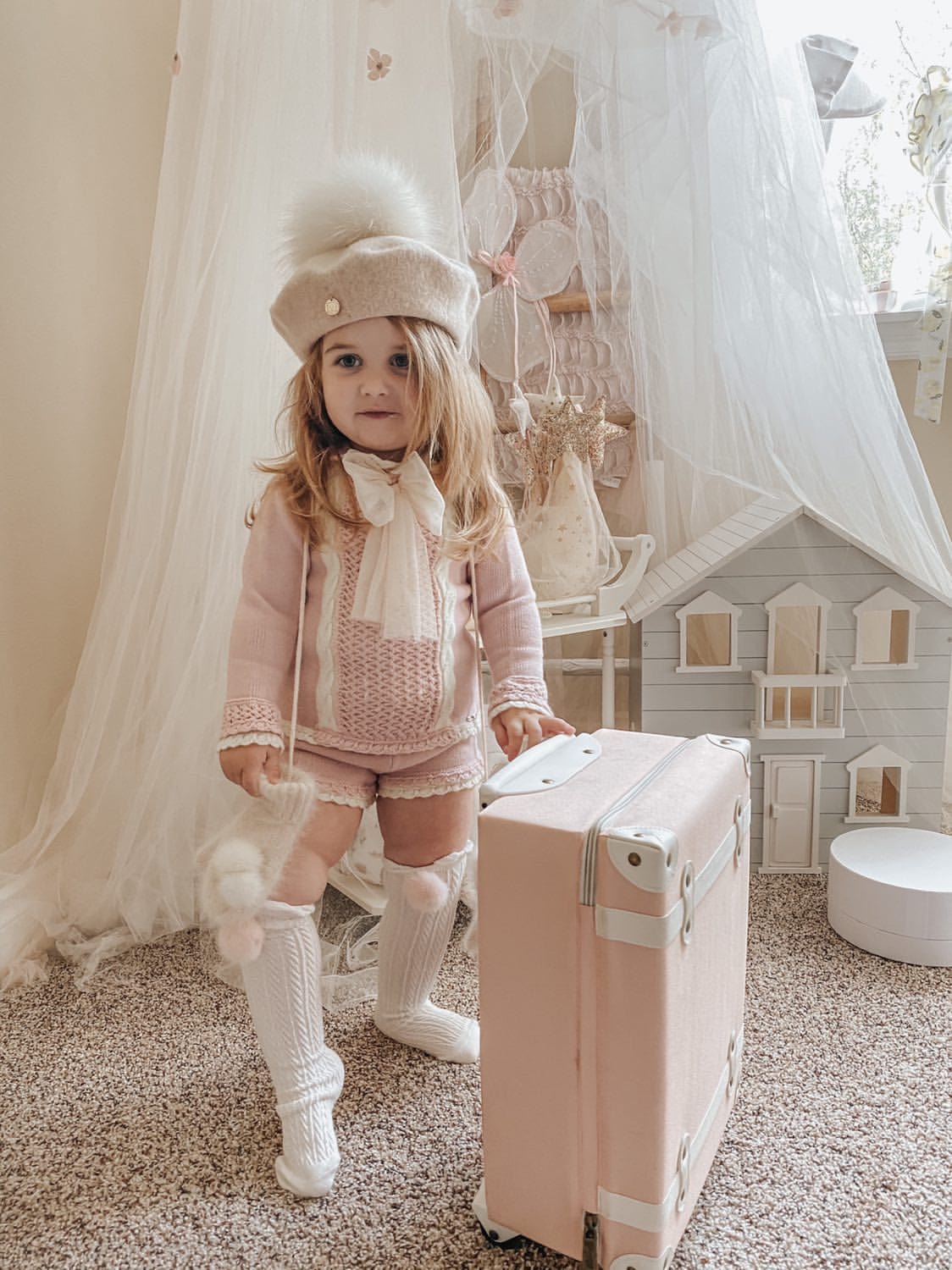 Cream Wool Beret - Petite Maison Kids