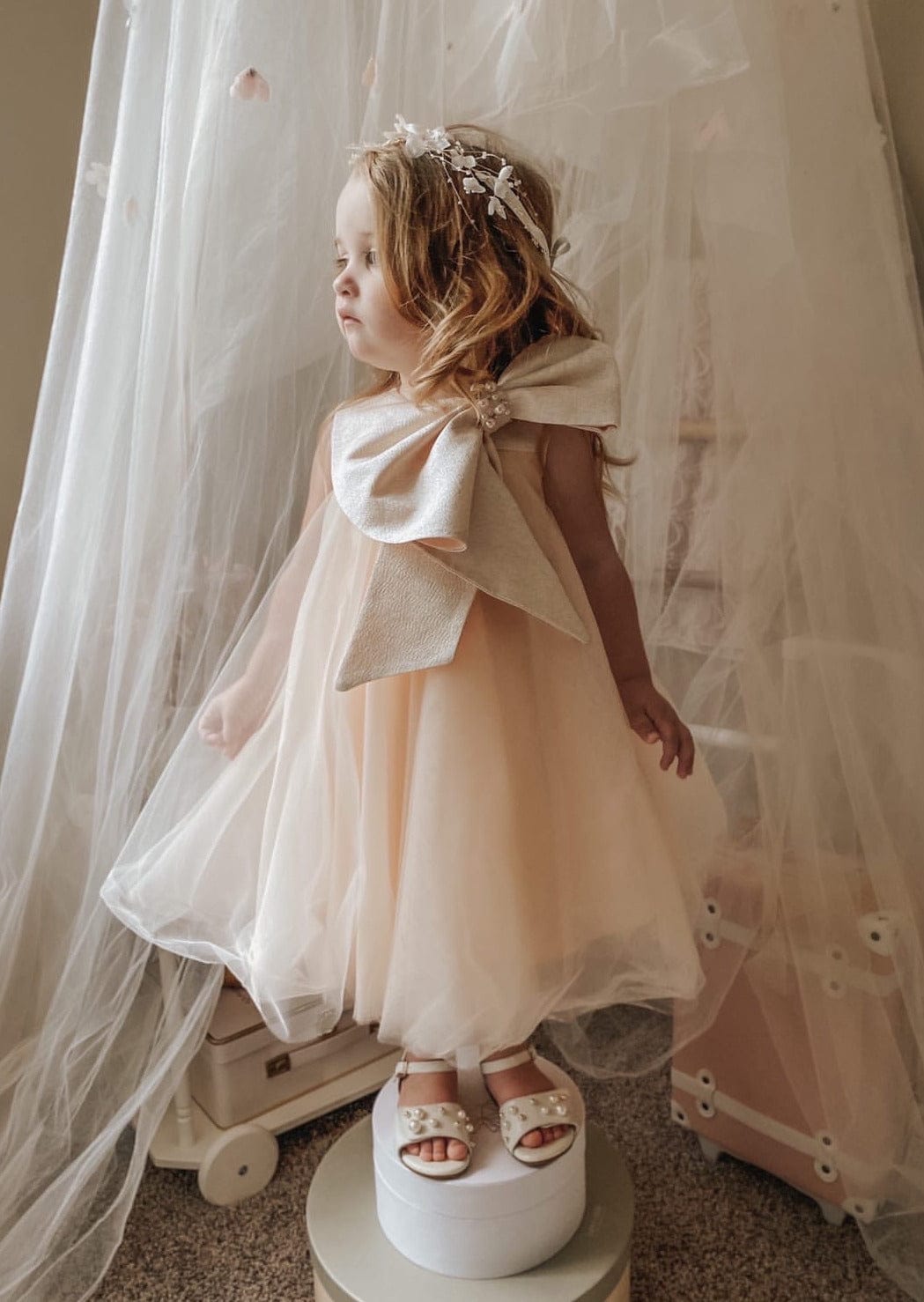 Jackie Peach Dress - Petite Maison Kids