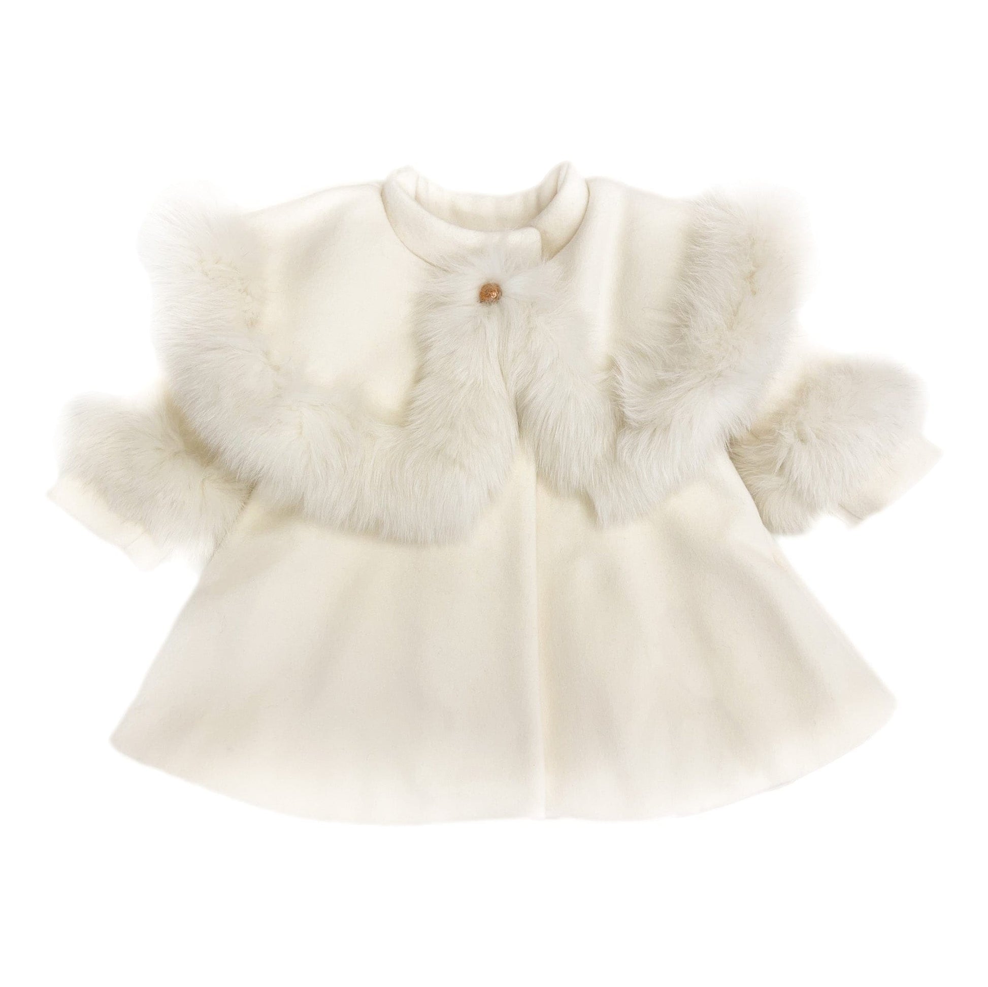 Evie Ivory Wool Capelet - Petite Maison Kids