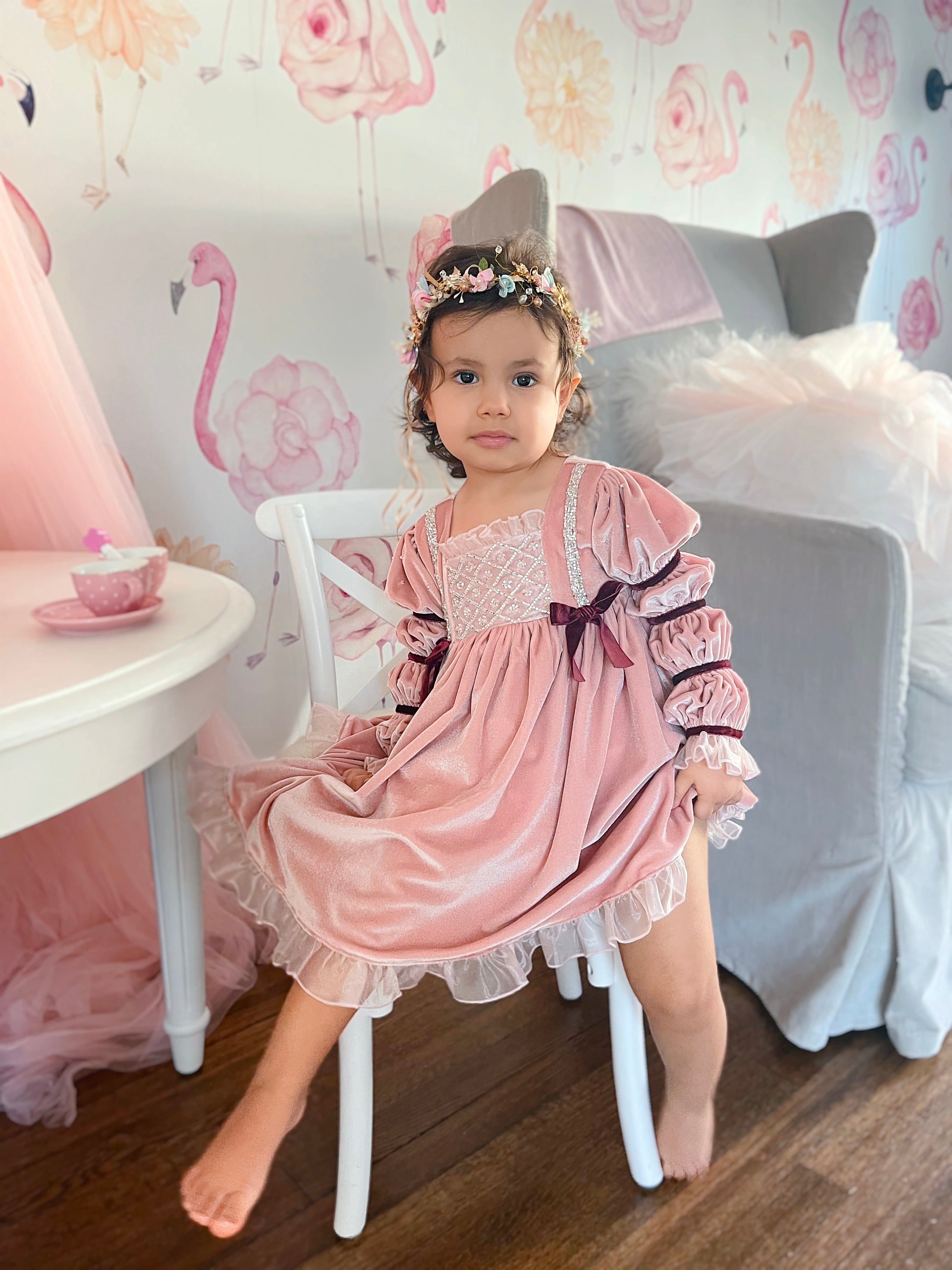 Juliette Velvet Dress - Petite Maison Kids