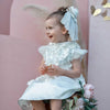Sienna Flower Pleated Hair Bow - Petite Maison Kids