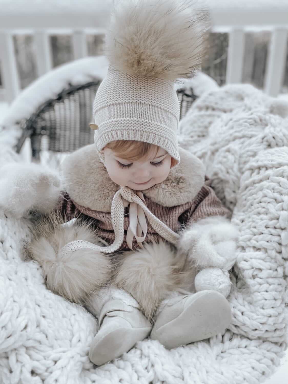 Pasha Three Pom Hat - Petite Maison Kids