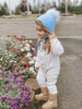 Honeycomb Blue Cashmere Bonnet - Petite Maison Kids