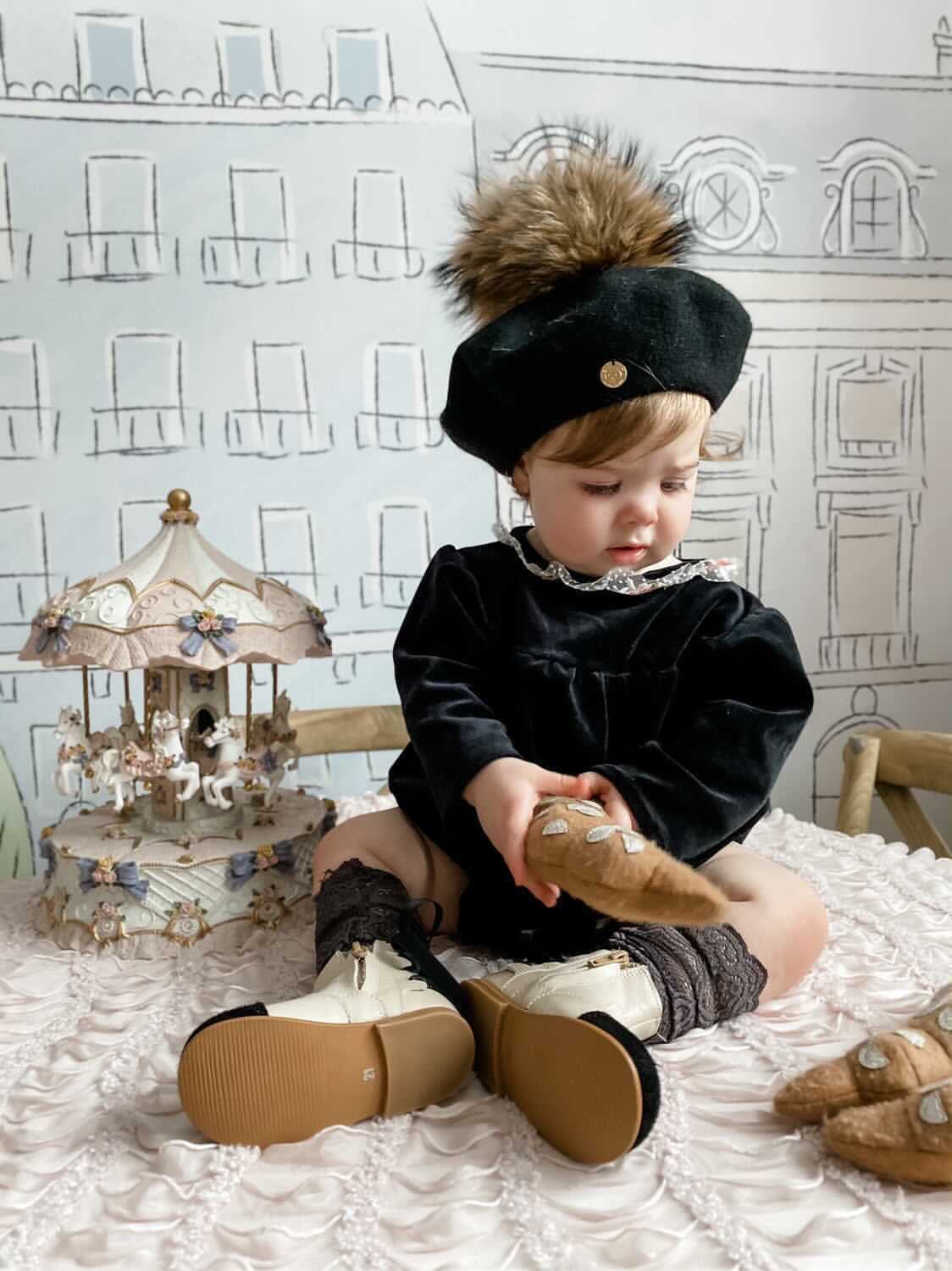 Wool Beret with Pom Pom - Petite Maison Kids