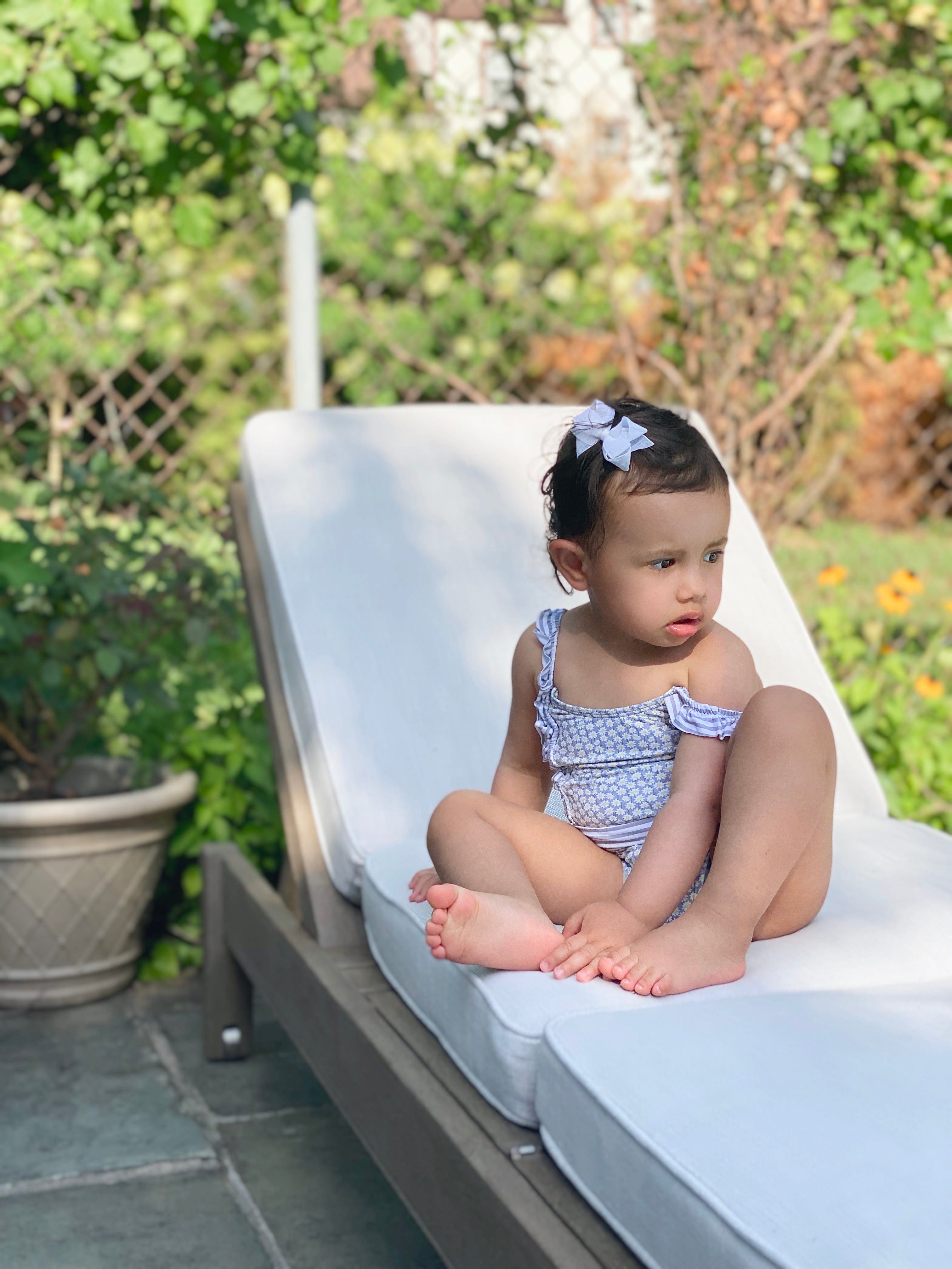 Grey Daisies Swimsuit - Petite Maison Kids