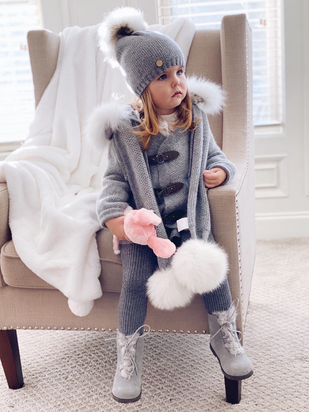 Cashmere Pom Scarf - Petit Maison Kids