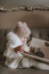 Dusty Pink Cashmere Teddy Hat - Petit Maison Kids