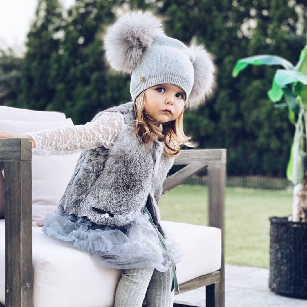 Grey Rabbit Vest - Petit Maison Kids