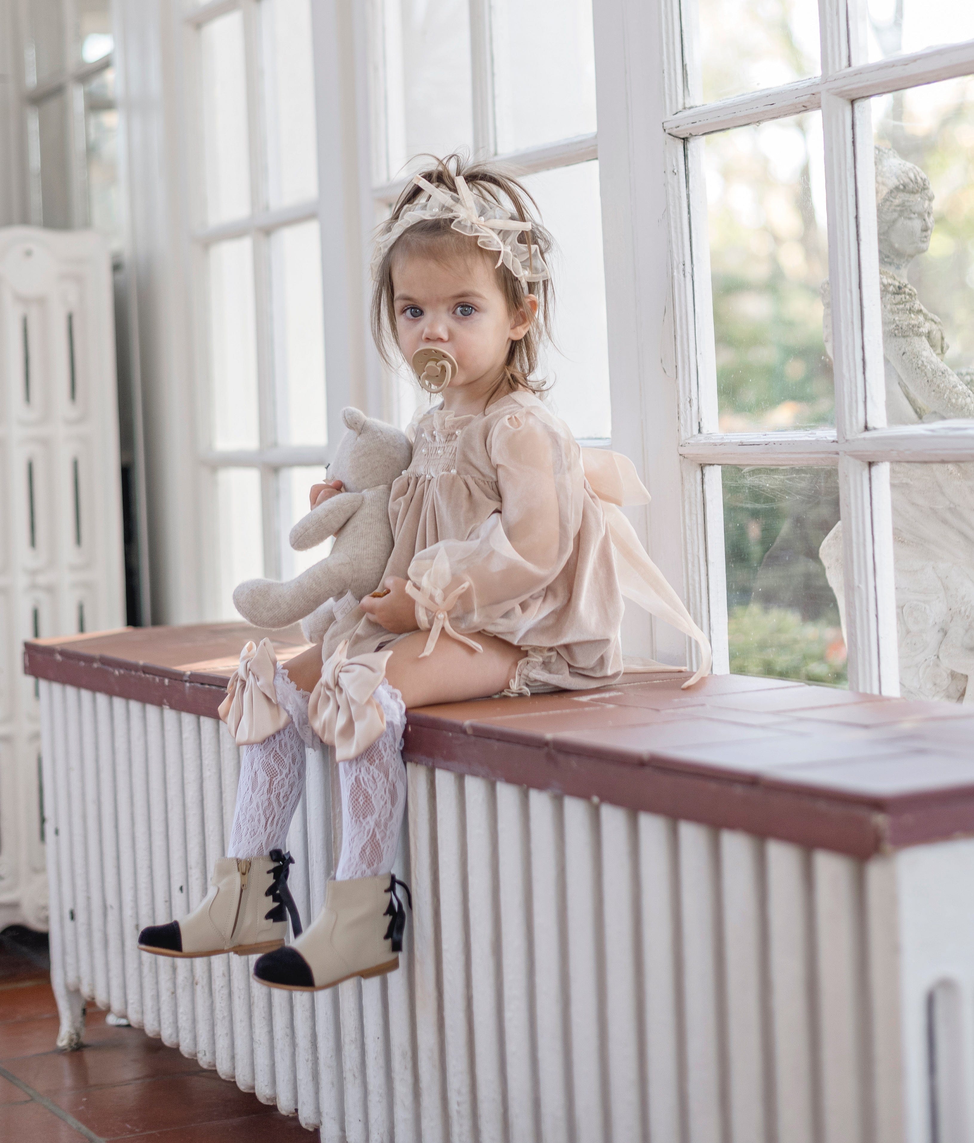 Helena Velour Romper - Petite Maison Kids