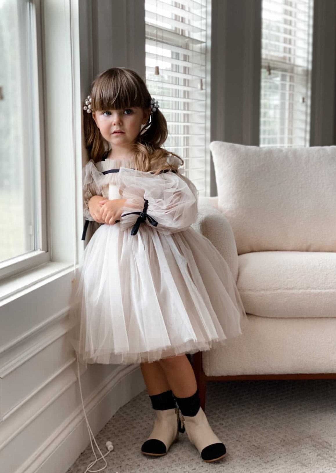 Coco Caramel Tulle Dress - Petite Maison Kids