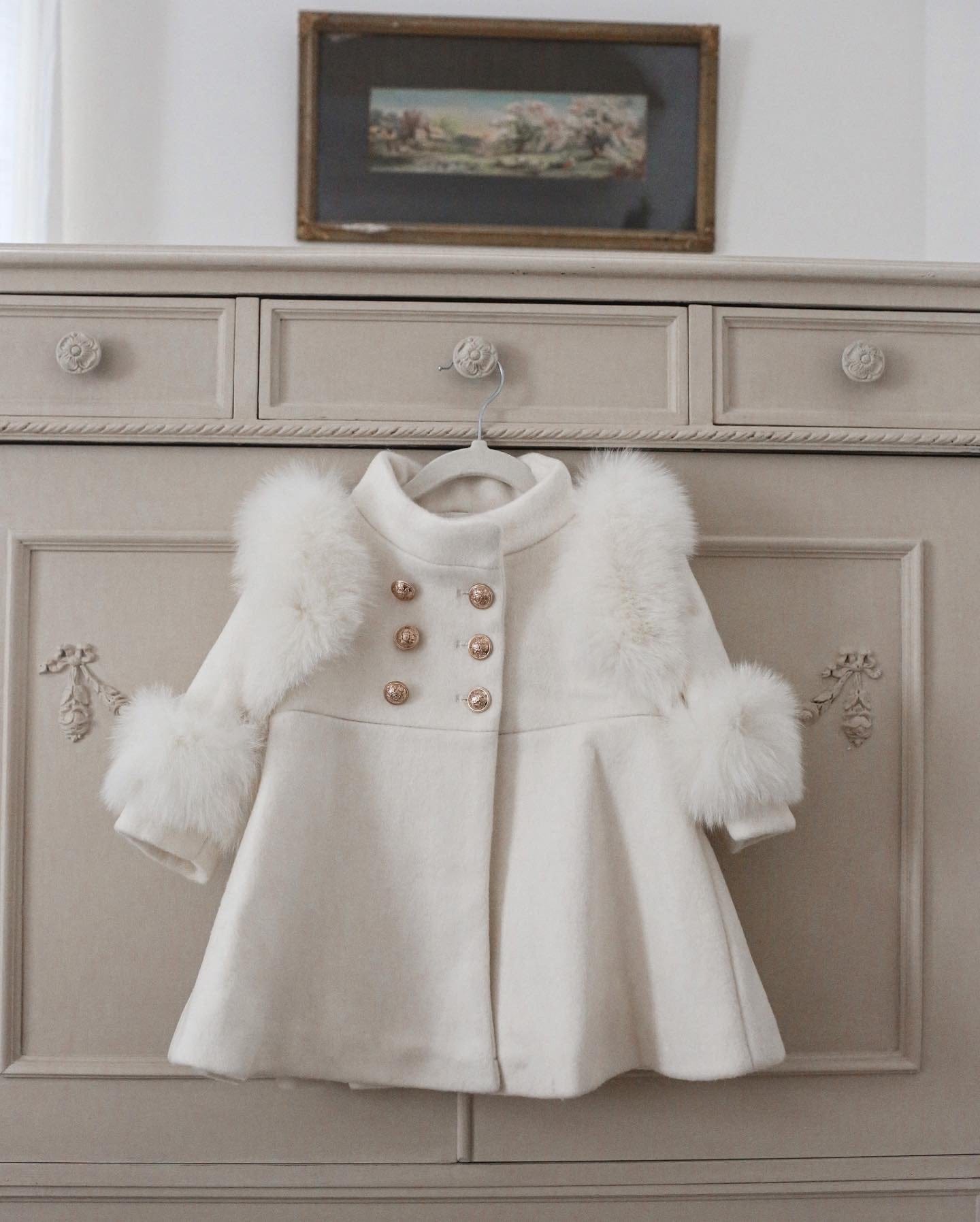 Evie Ivory Wool Coat - Petite Maison Kids