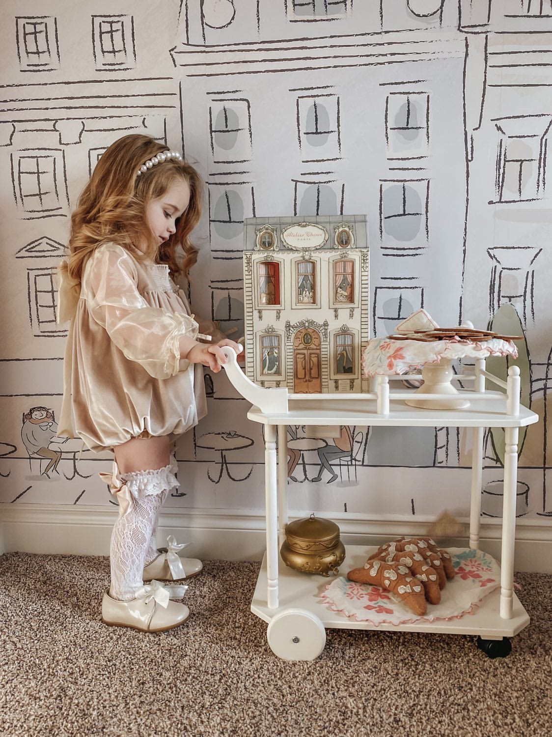 Helena Velour Romper - Petite Maison Kids