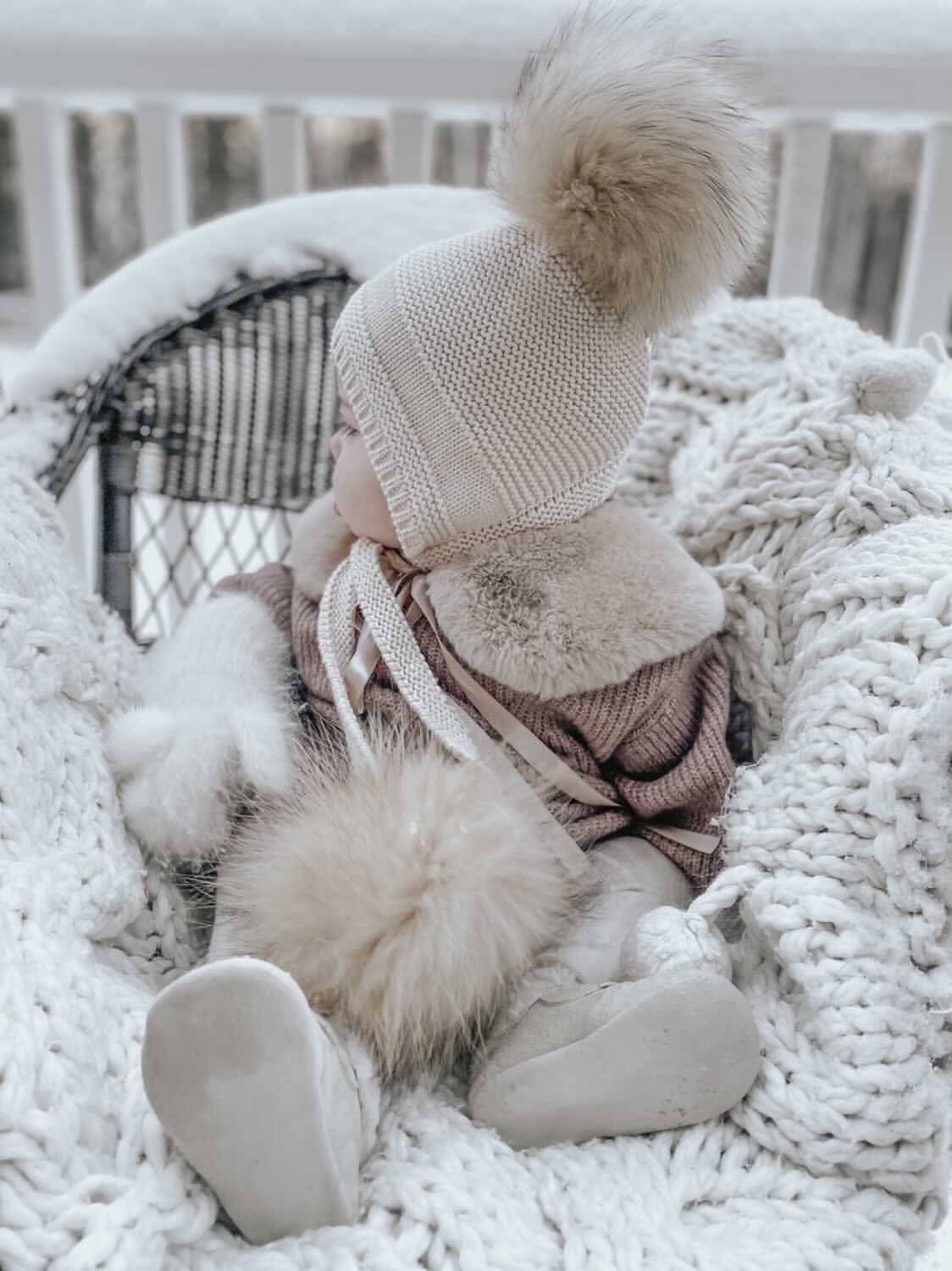 Pasha Three Pom Hat - Petite Maison Kids