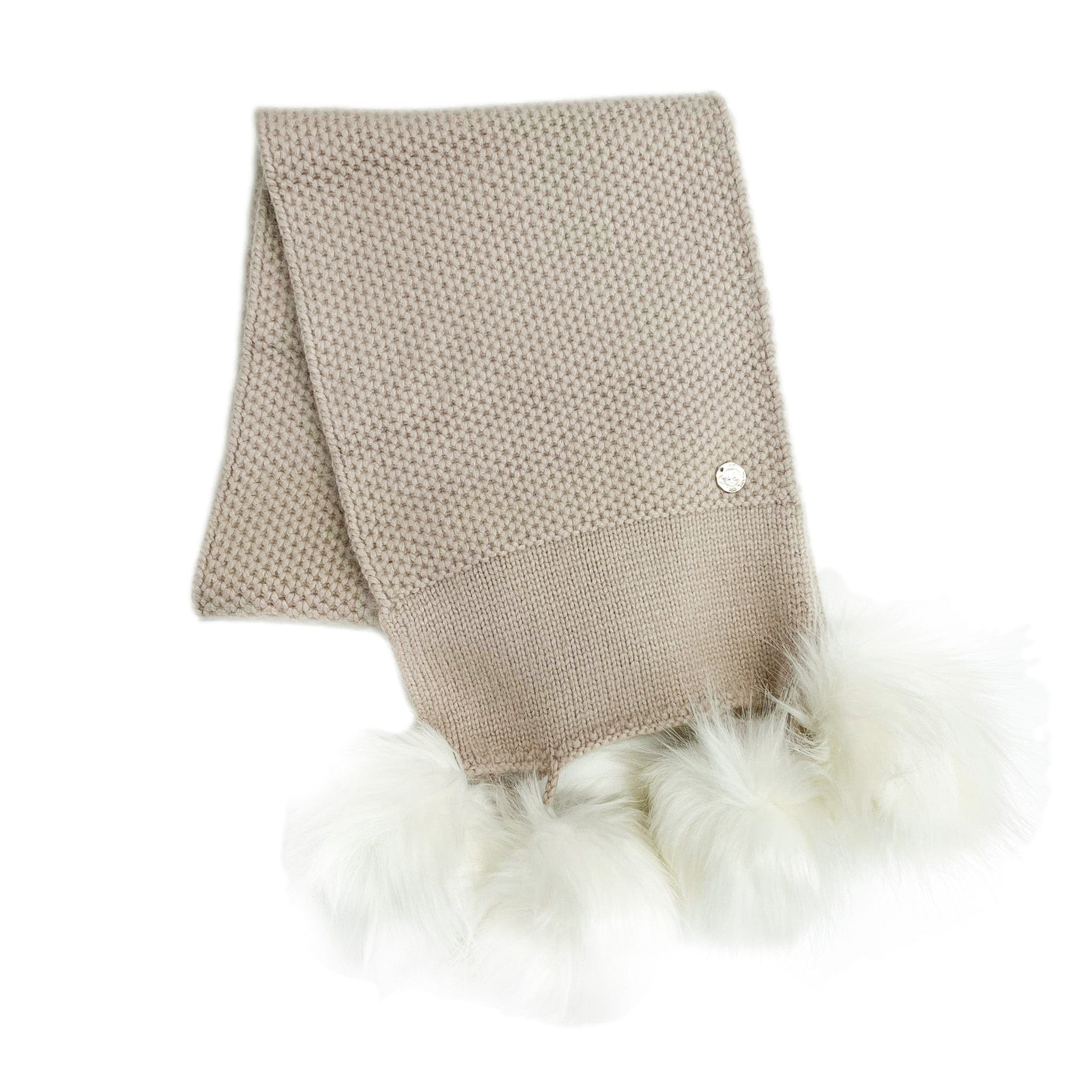 Honeycomb Beige Cashmere Scarf - Petite Maison Kids